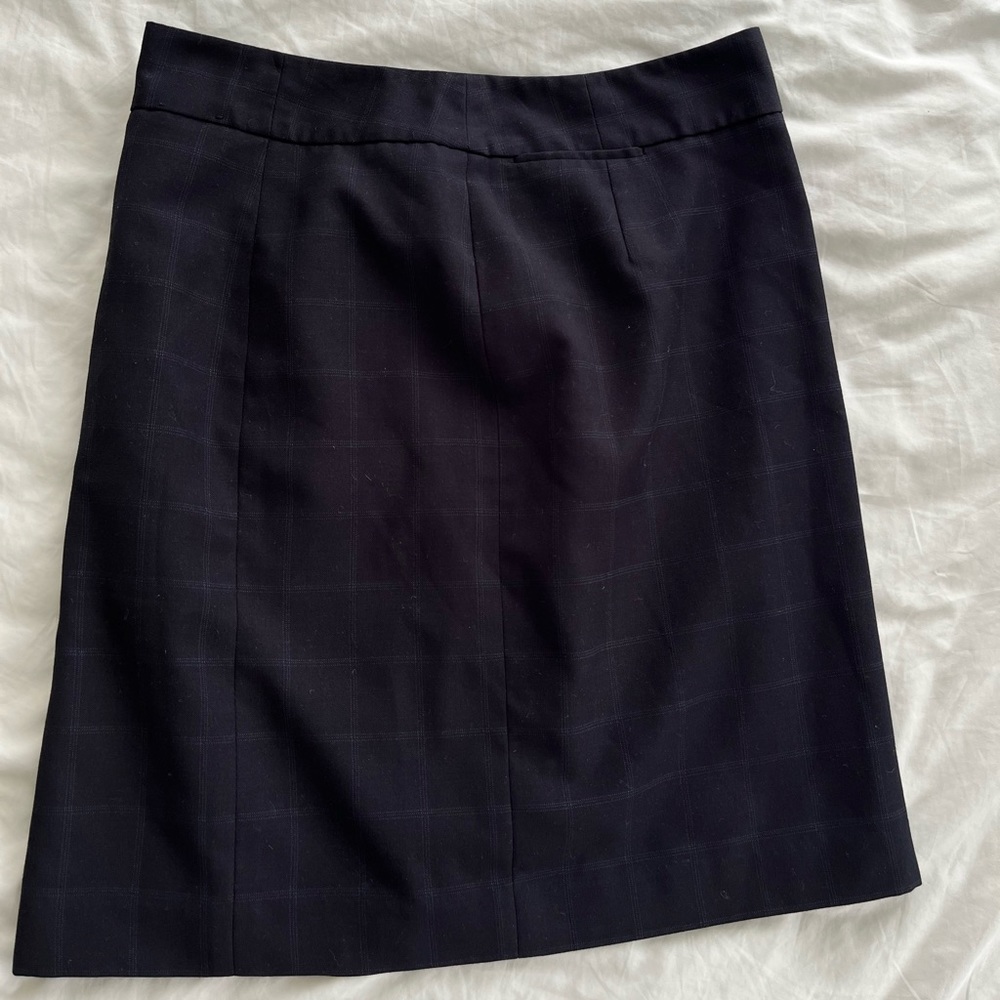Banana Republic Skirt Size 4 Navy Blue Lined Zip Pencil Workwear Business